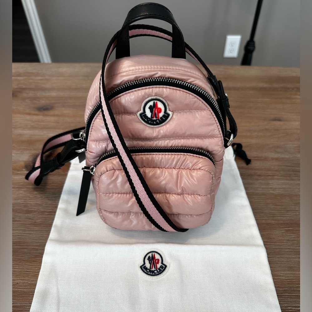 Moncler Small Killia Crossbody Backpack in pink